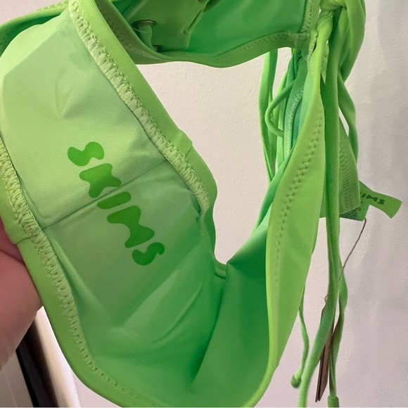 SKIMS SWIM LACE UP MONOKINI | NEON GREEN / XS NEVER WORN NWT - Picture 6 of 11